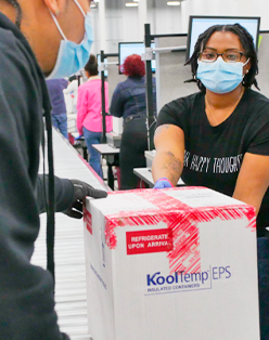 Packing COVID vaccines