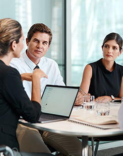 group of business partners having a meeting