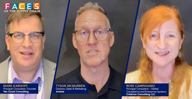 Mark Karhoff, Principal Consultant, Founder, Ten Count Consulting; Tyson McMurren, Director of Sales & Marketing, Amista; and Rose Campasano, Principal Consultant – Global Compliance and Enterprise Sy