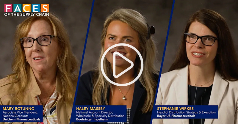 Mary Rotunno, Unichem Pharmaceuticals; Haley Massey, Boehringer Ingelheim; and Stephanie Wirkes, Bayer US Pharmaceuticals.